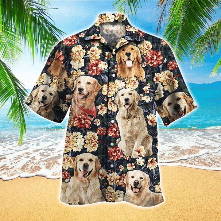 Retriever Dog Hawaiian Shirt, Dog Personalized Hawaiian Shirt Men HO2442