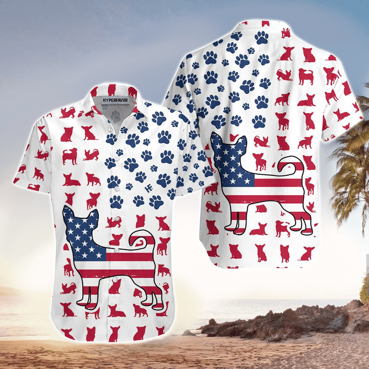 Chihuahua Terrier hawaiian Shirt, Chihuahua Clothing, Flowers Aloha Shirt For Dog Lovers HO2444