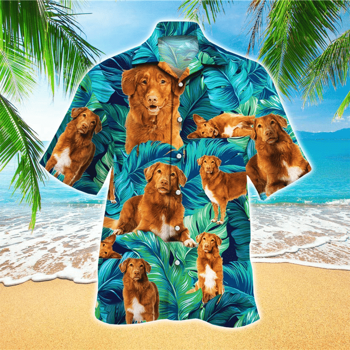 Golden Retriever Flower Vintage Hawaiian shirt, The Best Gift For Dog Lovers Hawaiian Shirt HO2441