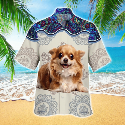 Chihuahua Terrier hawaiian Shirt, Chihuahua Clothing, Flowers Aloha Shirt For Dog Lovers HO2444