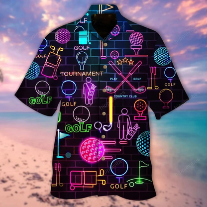 Golf Equipment Neon In Black Hawaiian Shirt HO2168 – Lasfour Golf Equipment Neon In Black Hawaiian Shirt HO2168 – Lasfour