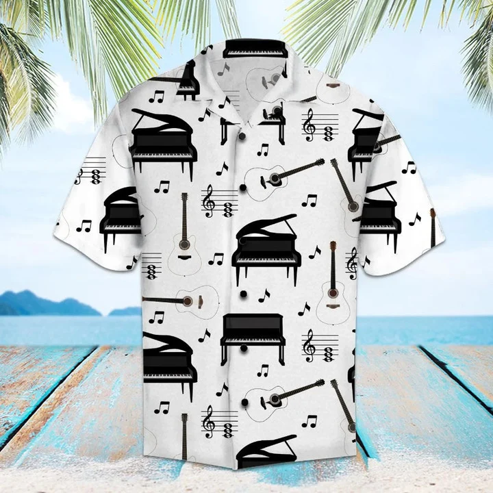 Amazing Piano Musical Instrument Pattern Hawaiian Shirt HO2177