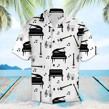 Amazing Piano Musical Instrument Pattern Hawaiian Shirt HO2177