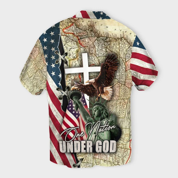 Cool America One Nation Under God Hawaiian Shirt HO2183
