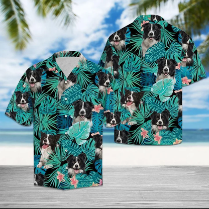 Border Collie Dog Hawaiian Shirt, Tropical Clothing For Pet Lovers, Gift Ideas For Dog Lovers HO2108