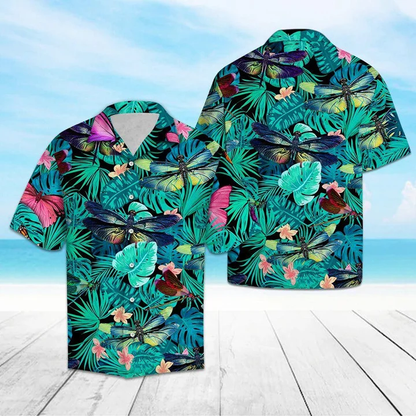 Nice Dragonfly Tropical Jungle Hawaiian Shirt HO1797