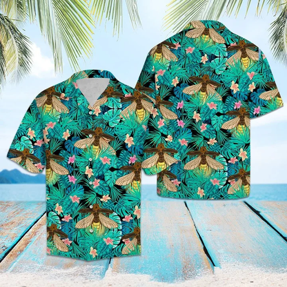 Firefly Tropical Palm Tree Leaves Summer Vacation Aloha Hawaiian Shirt HO1808