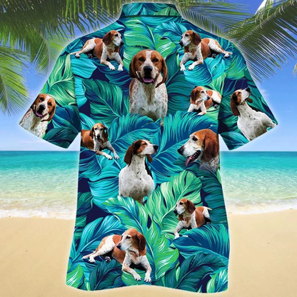 American English Coonhound Dog Lovers Gift Summer Beach Palm Tree Hawaiian Shirt HO1798