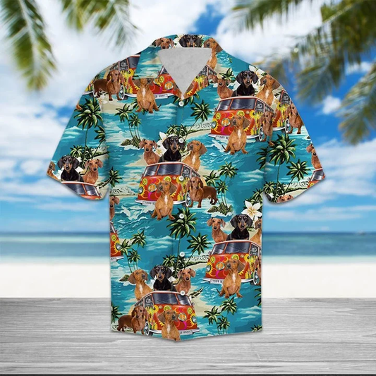 Relax Time Dachshund Hippie Summer Vacation Hawaiian Shirt HO1819