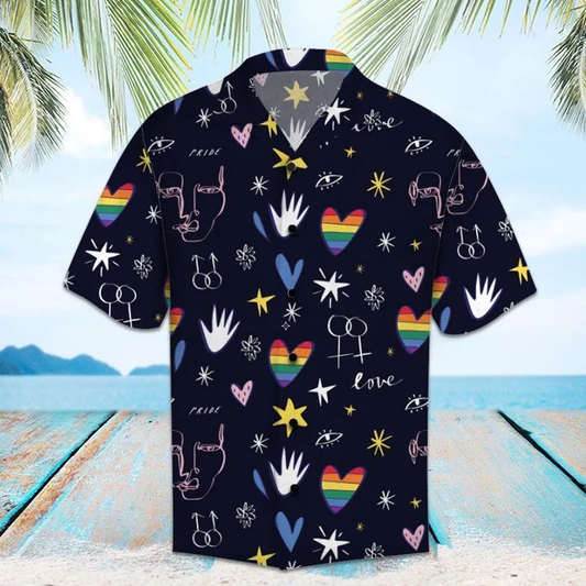 Love Amazing Lgbt Hawaiian Shirt, Short Sleeve Hawaiian Aloha Shirt for men and women HO1824