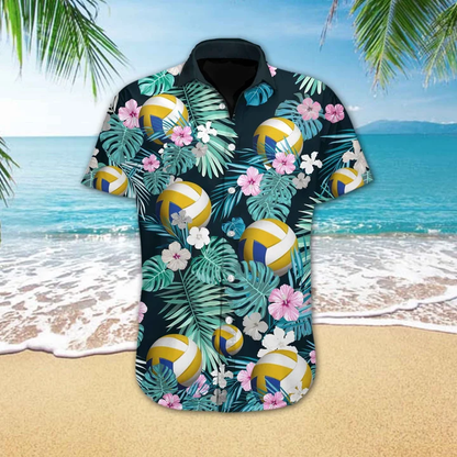 Volleyball Flower Tropical Jungle Hawaiian Shirt HO1852