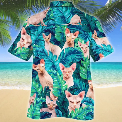 Cool Summer Vacation Gift For Sphynx Cat Lovers Hawaiian Shirt HO1857