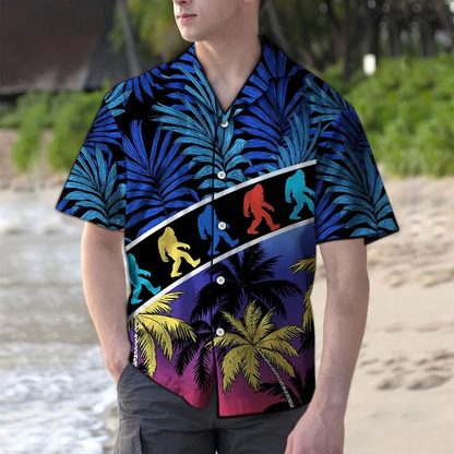 Enjoy The Vacation Tropical Coconut Palm Bigfoot Hawaiian Shirt for Men, women HO1861