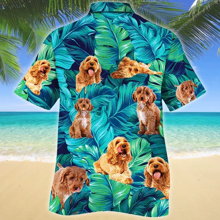 Cockapoo Dog Lovers Gift Summer Beach Palm Tree Pattern Hawaiian Shirt HO1879