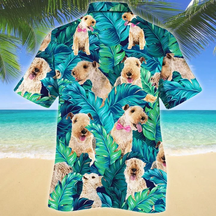 Lakeland Terrier Dog Lovers Summer Beach Palm Tree Hawaiian Shirt, Summer aloha hawaii shirt for Men women HO1729