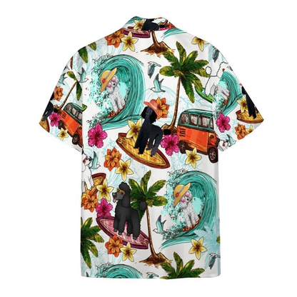 Summer Dog Watercolor Hawaiian Shirt, Summer aloha hawaii shirt for Men women HO1732