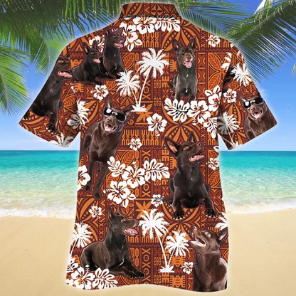 Australian Kelpie Gift For Dog Lovers Red Tribal hawaiian Shirt for men and women HO1626