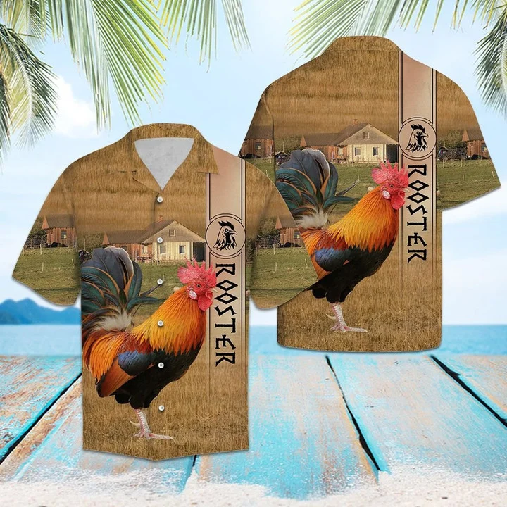 The Beauty Of Rooster In Meadow Hawaiian Shirt HO1630