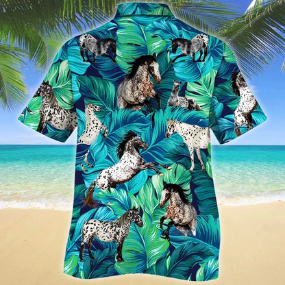 Appaloosa Horse Lovers Summer Beach Palm Tree Hawaiian Shirt, Summer Hawaii Shirt Family Shirt HO1662