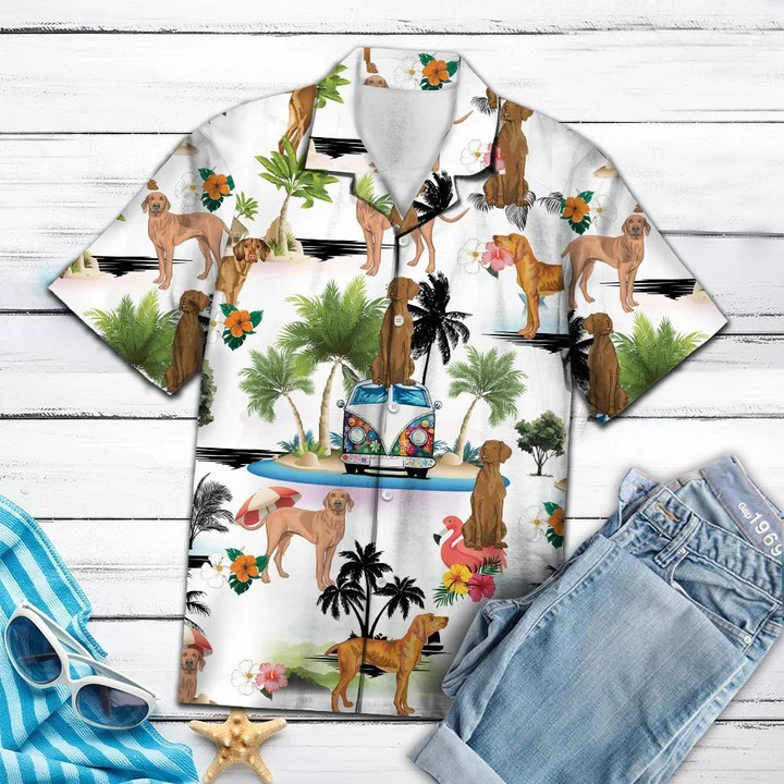 Happy Vizsla Dog Group Enjoy The Vacation Hawaiian Shirt HO1419