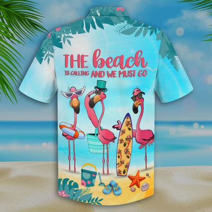 Flamingo tropical aloha shirt for men, Flamingo Hawaiian Shirt HO1181