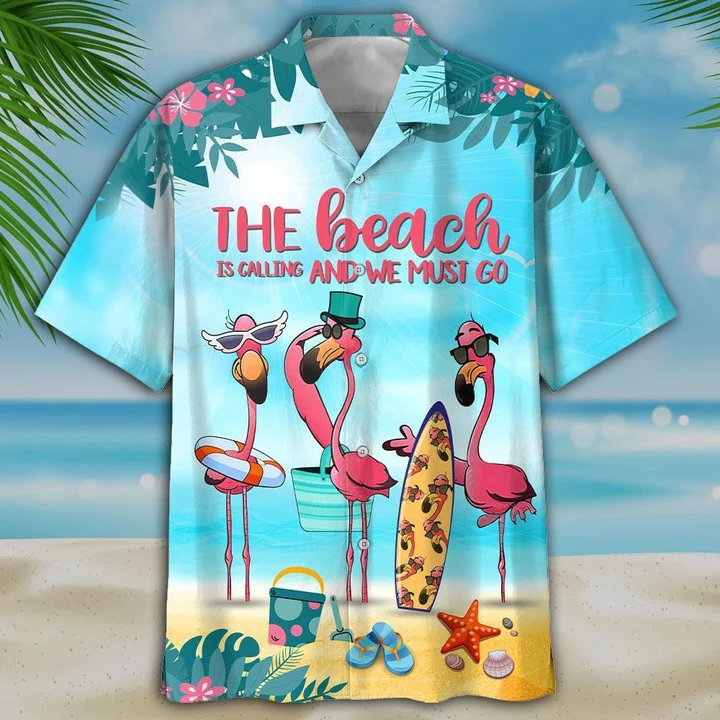 Flamingo tropical aloha shirt for men, Flamingo Hawaiian Shirt HO1181