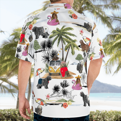 Bergamasco On The Beach Unisex Hawaiian Shirt, Summer gift, Hawaiian Shirts for Men, Aloha Beach Shirt HO1034