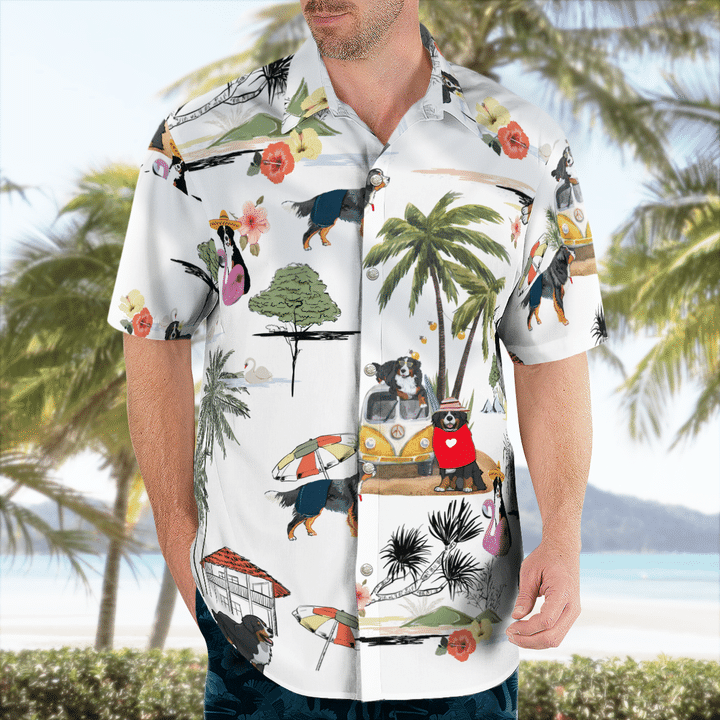 Entlebucher Mountain On The Beach Unisex Hawaiian Shirt, Summer gift, Hawaiian Shirts for Men, Aloha Beach Shirt HO1033