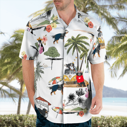 Entlebucher Mountain On The Beach Unisex Hawaiian Shirt, Summer gift, Hawaiian Shirts for Men, Aloha Beach Shirt HO1033