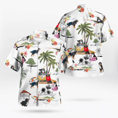 Entlebucher Mountain On The Beach Unisex Hawaiian Shirt, Summer gift, Hawaiian Shirts for Men, Aloha Beach Shirt HO1033