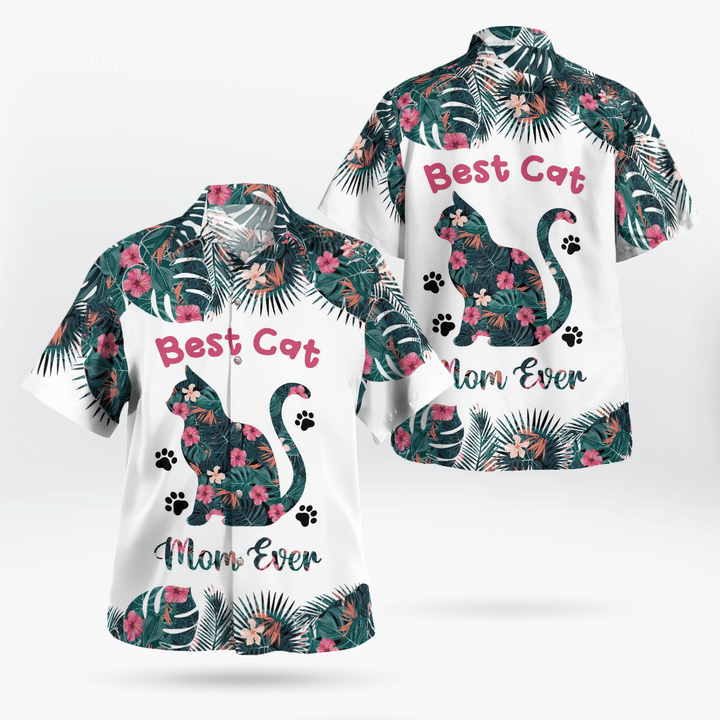 Best Cat Mom Ever Hawaiian Shirt, Mother Hawaii shirt, Mom shirt, Gift for Mom HO2047