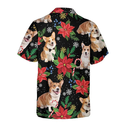Corgi With Christmas Plants Hawaiian Shirt Gift For Dog Owners HO0767