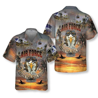 Air Force Veteran Proud To Have Served Design Hawaiian Shirt HO0749