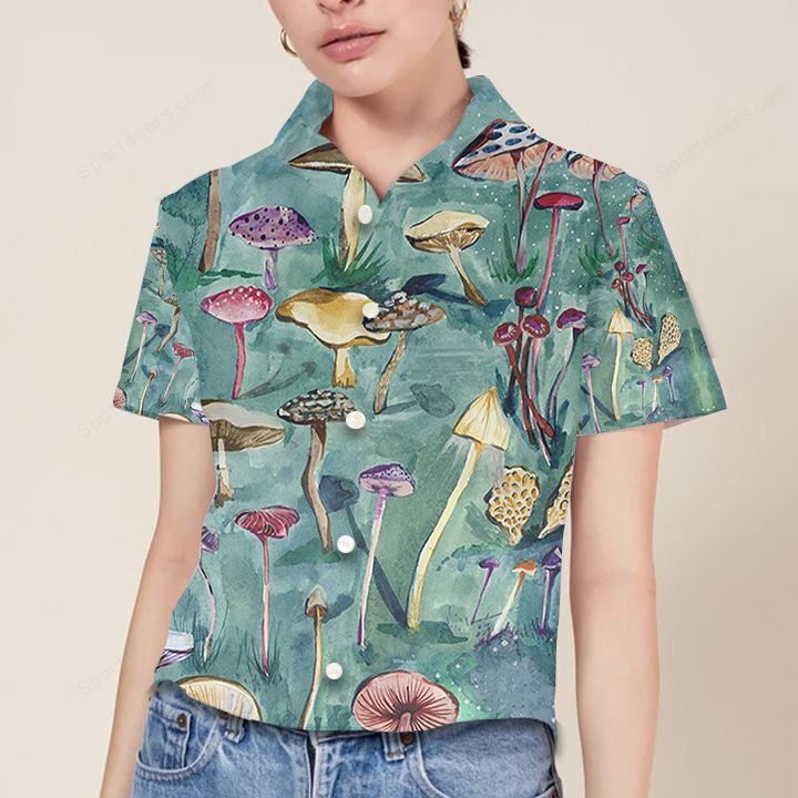 Mushroom - Water Color Hawaiian Shirt, Summer gift, Hawaiian Shirts for Men, Aloha Beach Shirt HO1027