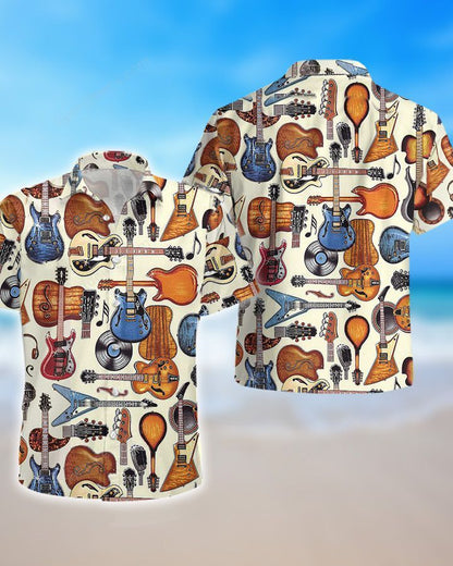 Guitar - Guitar Bling Hawaiian Shirt, Summer gift, Hawaiian Shirts for Men, Aloha Beach Shirt HO1022