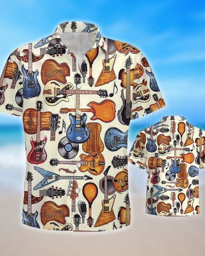 Guitar - Guitar Bling Hawaiian Shirt, Summer gift, Hawaiian Shirts for Men, Aloha Beach Shirt HO1022