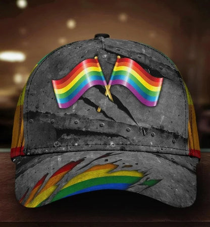 Lgbt 3D All Over Printing Baseball Cap Hat, Couple Gay Gifts, Clasic Cap For Lesbian CO0326