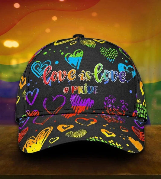 Pride Baseball Cap Love Is Love Freedom Lgbt All Over Print Baseball Cap Hat Lgbt Accessories CO0311