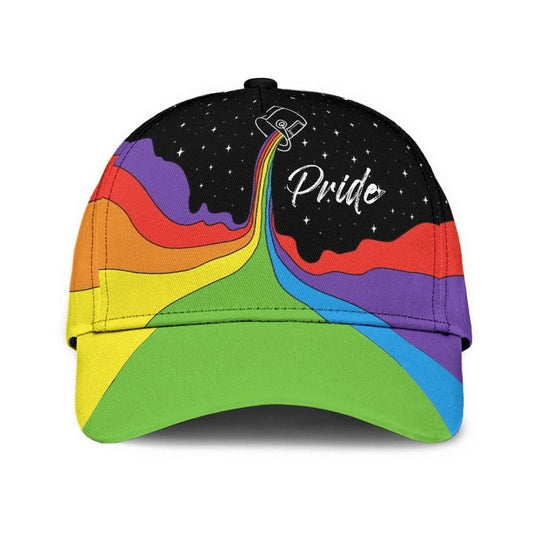 Lesbian classic cap, I Find Happiness In Rainbow Lgbt Printing Baseball Cap Hat CO0301