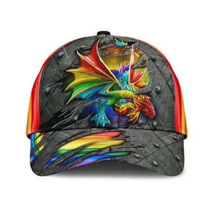 Pride Baseball Cap, Stop Hate Bright Color LGBT Printing Baseball 3D Cap Hat CO0295