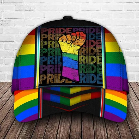 LGBT Cap Fight For Rights Pride LGBTQ Printing Baseball Cap Hat, Gay Pride Accessories CO0271