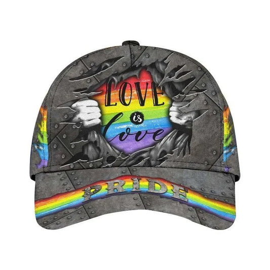 Gay Pride Cap Hat, Love Has No Gender LGBT 3D Printing Baseball Cap Hat, Couple Lesbian Gifts CO0267