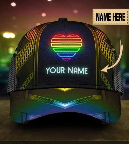 Custom Name Gay Baseball 3D Cap, Being Gay Is A Blessing Lgbt Printing Baseball Cap Hat CO0273