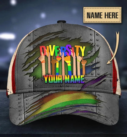 Personalized Pride 3D Baseball Cap For Pride Month, The Rights Of Lgbt People Printing Baseball Cap Hat CO0262