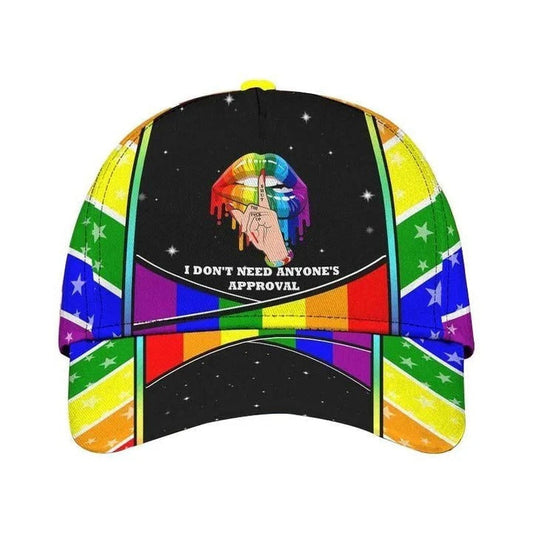 3D Baseball Cap For Gay Man, Couple Lesbian Pride Accessories, I Don't Need Anyone's Approval Baseball Cap Hat CO0254