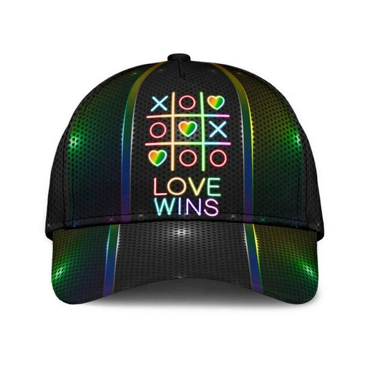 3D Baseball Cap For LGBTQ, LGBT Love Wins Printing Baseball Cap Hat, Gay Man Gifts CO0242