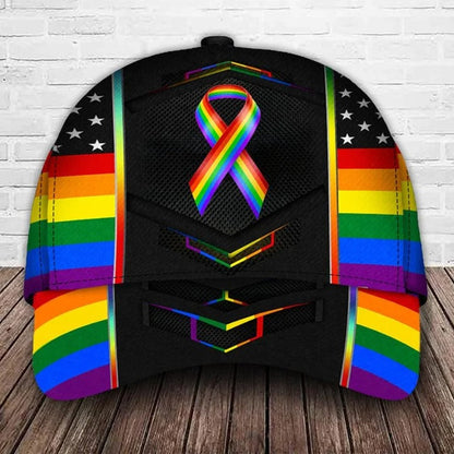 Everyone Should Be Allowed Love Lgbt Printing Baseball Cap Hat, Rainbow Lips Pride Hat CO0235