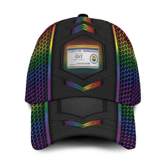 Customized With Name Printing Baseball Cap Hat Gay Lifetime Membership, Gay Lesbian Cap CO0226