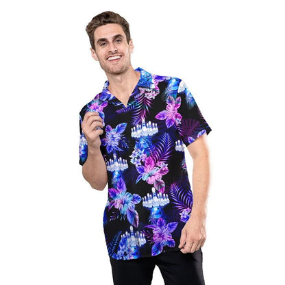 Holographic Tropical Ten Pin Bowling Custom Hawaiian Shirt, Bowling Player Hawaii Shirts HO4735