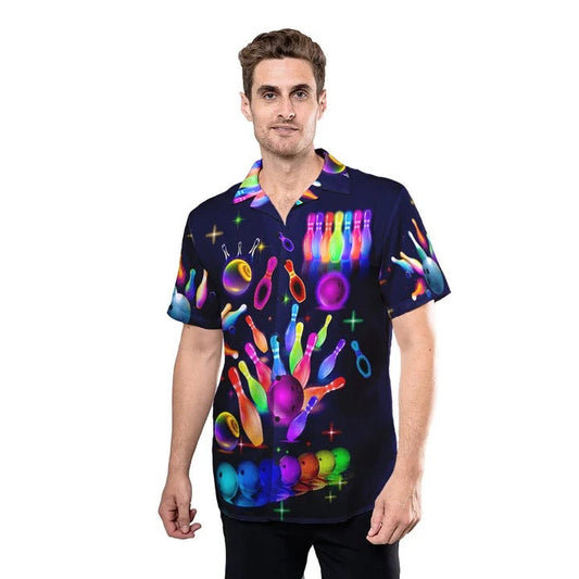 Neon Storm Bowling Hawaiian Shirt For Men Women HO4742
